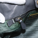 PRADA Hand Bag Nylon 2way Green Gold Auth bs34262-21