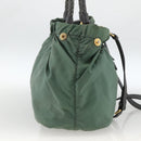 PRADA Hand Bag Nylon 2way Green Gold Auth bs34262-4