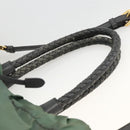PRADA Hand Bag Nylon 2way Green Gold Auth bs34262-8
