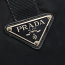 PRADA Purse Shoulder Bag Nylon Black Silver Auth bs34263-18