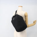 PRADA Purse Shoulder Bag Nylon Black Silver Auth bs34263-21