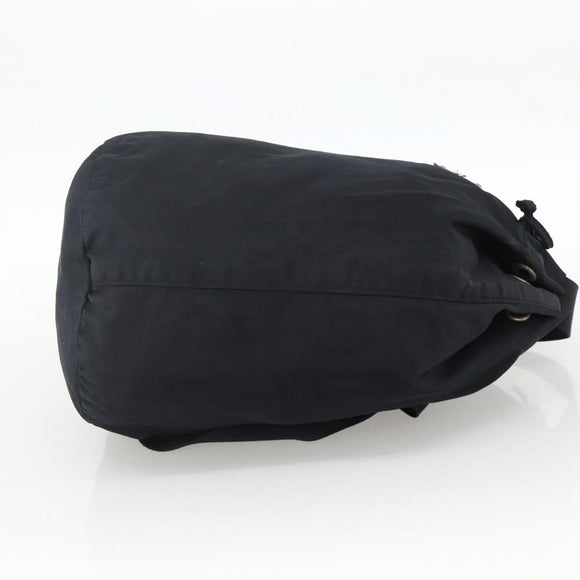 PRADA Purse Shoulder Bag Nylon Black Silver Auth bs34263