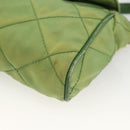 PRADA Chain Shoulder Bag Nylon Green Gold Auth bs34264-9