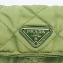 PRADA Chain Shoulder Bag Nylon Green Gold Auth bs34264-17