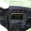 PRADA Chain Shoulder Bag Nylon Green Gold Auth bs34264-18