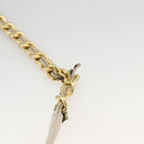 PRADA Chain Shoulder Bag Nylon Beige Gold Auth bs34265-8