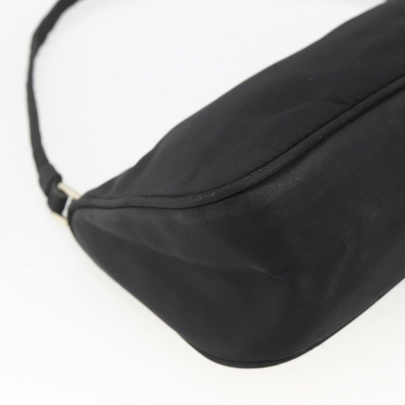 PRADA Accessory Pouch Nylon Black Silver Auth bs34268