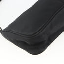 PRADA Accessory Pouch Nylon Black Silver Auth bs34268-16