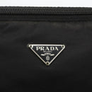 PRADA Accessory Pouch Nylon Black Silver Auth bs34268-17