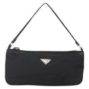PRADA Accessory Pouch Nylon Black Silver Auth bs34268-13
