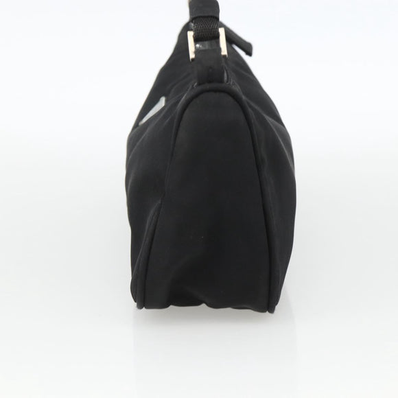 PRADA Accessory Pouch Nylon Black Silver Auth bs34268