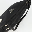 PRADA Accessory Pouch Nylon Black Silver Auth bs34268-6