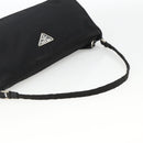 PRADA Accessory Pouch Nylon Black Silver Auth bs34268-7
