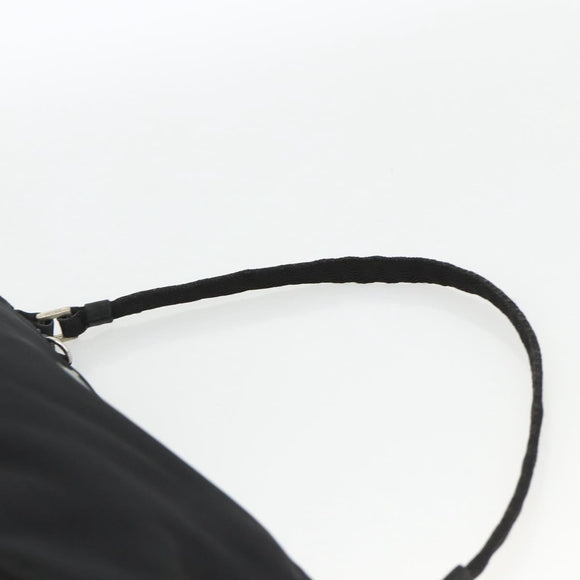 PRADA Accessory Pouch Nylon Black Silver Auth bs34268