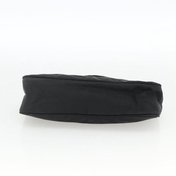PRADA Accessory Pouch Nylon Black Silver Auth bs34268