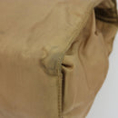 PRADA Hand Bag Nylon Beige Gold Auth bs34269-10