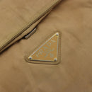 PRADA Hand Bag Nylon Beige Gold Auth bs34269-14