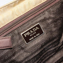 PRADA Hand Bag Nylon Beige Gold Auth bs34269-16