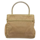 PRADA Hand Bag Nylon Beige Gold Auth bs34269-3