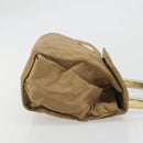 PRADA Hand Bag Nylon Beige Gold Auth bs34269-4