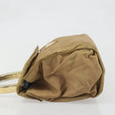 PRADA Hand Bag Nylon Beige Gold Auth bs34269-5