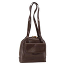 GUCCI Bamboo Tote Bag Patent leather Brown Gold Auth bs34270-1