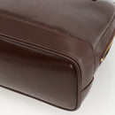 GUCCI Bamboo Tote Bag Patent leather Brown Gold Auth bs34270-15