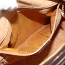 GUCCI Bamboo Tote Bag Patent leather Brown Gold Auth bs34270-22