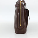 GUCCI Bamboo Tote Bag Patent leather Brown Gold Auth bs34270-3
