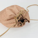 CHANEL Matelasse Schoudertas Rugzak Satijn Roze Goud CC Auth bs34274-6