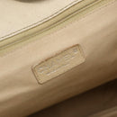 CHANEL Choco Bar Hand Bag Leather Ivory Silver CC Auth bs34277-18