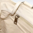 CHANEL Choco Bar Hand Bag Leather Ivory Silver CC Auth bs34277-21