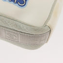 CHANEL Sports Camelia Shoulder Bag Nylon White Silver CC Auth bs34278-9