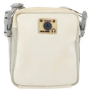 CHANEL Sports Camelia Shoulder Bag Nylon White Silver CC Auth bs34278-2