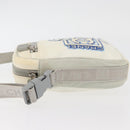 CHANEL Sports Camelia Shoulder Bag Nylon White Silver CC Auth bs34278-4