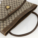 GUCCI GG Supreme Shoulder Bag PVC Beige Gold Auth bs34284-6