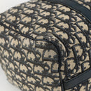 Christian Dior Trotter Canvas Boston Bag Navy Silver Auth bs34286-15