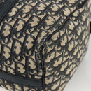 Christian Dior Trotter Canvas Boston Bag Navy Silver Auth bs34286-16
