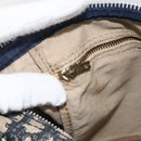 Christian Dior Trotter Canvas Boston Bag Navy Silver Auth bs34286-20