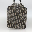 Christian Dior Trotter Canvas Boston Bag Navy Silver Auth bs34286-4