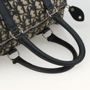 Christian Dior Trotter Canvas Boston Bag Navy Silver Auth bs34286-8