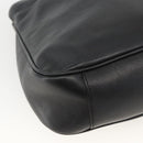 GUCCI Bamboo Hand Bag Leather 2way Black Gold Auth bs34287-16