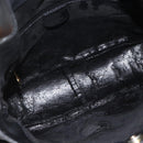 GUCCI Bamboo Hand Bag Leather 2way Black Gold Auth bs34287-11
