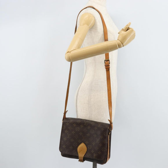 LOUIS VUITTON Monogram Cartouchiere GM Shoulder Bag M51252 LV Auth bs34297