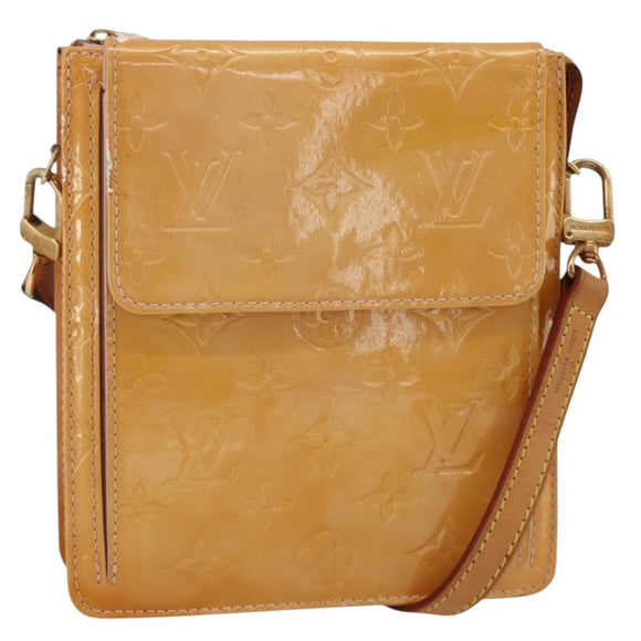 LOUIS VUITTON Monogram Vernis Motto Pouch Marshmallow Pink M91312 Auth bs34298