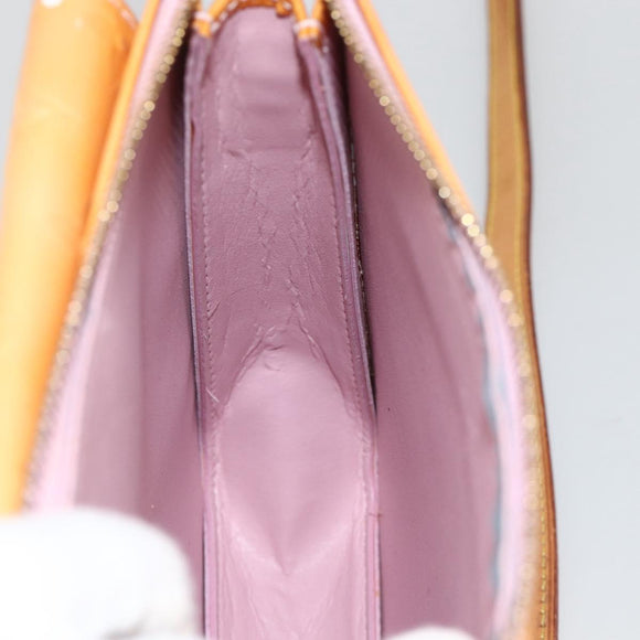 LOUIS VUITTON Monogram Vernis Motto Pouch Marshmallow Pink M91312 Auth bs34298