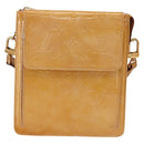 LOUIS VUITTON Monogram Vernis Motto Pouch Marshmallow Pink M91312 Auth bs34298-2