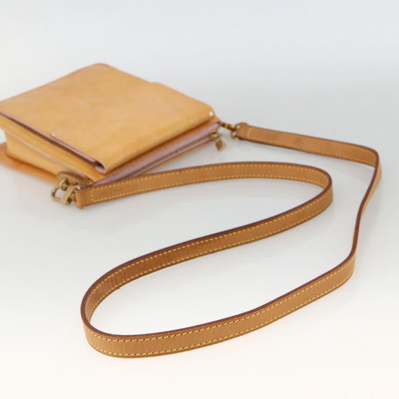 LOUIS VUITTON Monogram Vernis Motto Pouch Marshmallow Pink M91312 Auth bs34298