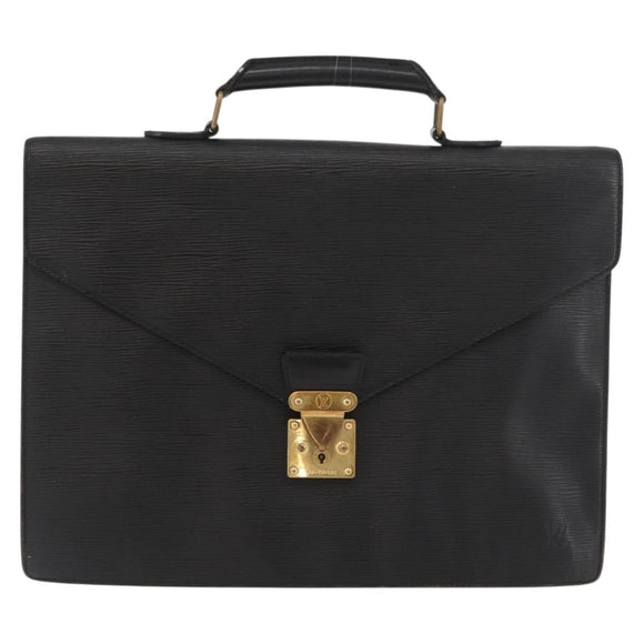 LOUIS VUITTON Epi Serviette Conseiller Business Bag Black M54422 LV Auth bs34303
