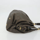 LOUIS VUITTON Punching Mahina L Tote Bag Leather Taupe M93121 LV Auth bs34306-3